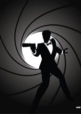 James Bond Swirl 001 Backdrop Banner - 2m H x 1.3m W